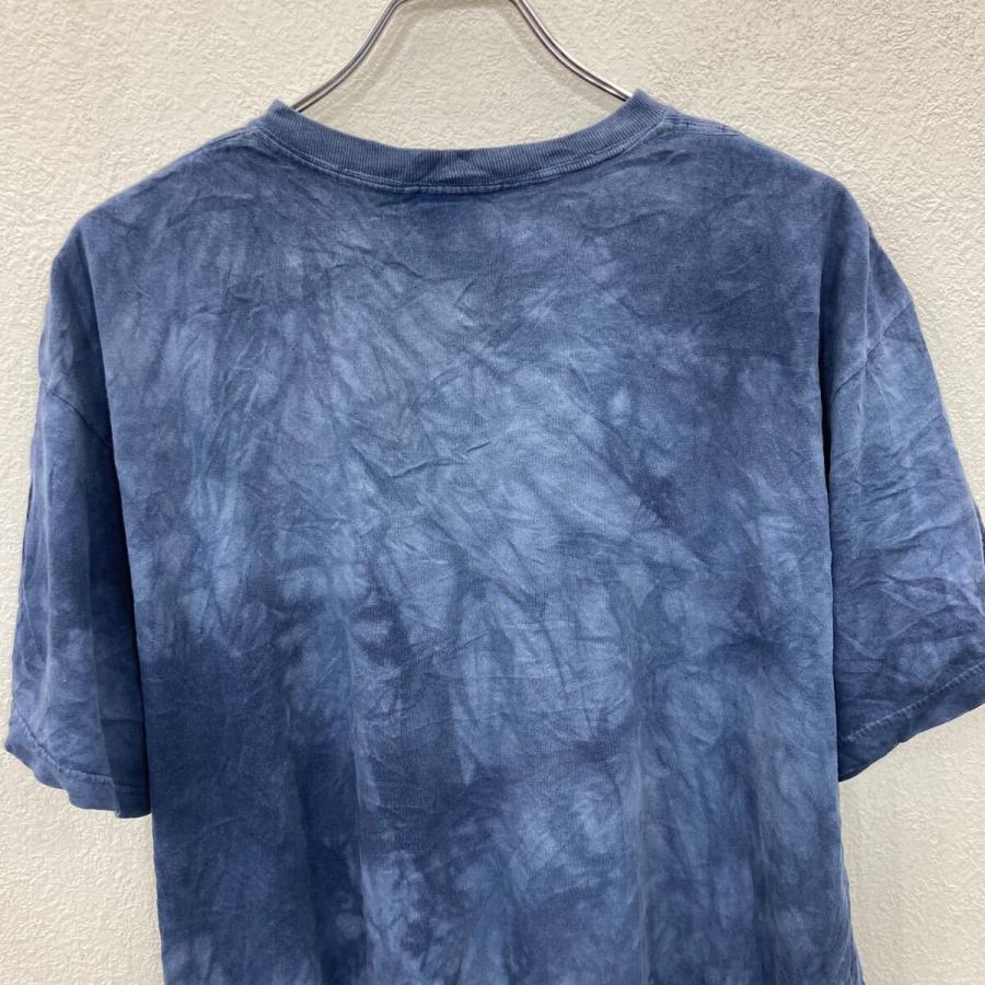 THEMOUNTAIN 半袖 プリントTシャツ XL ブルー タイダイ プルオーバー