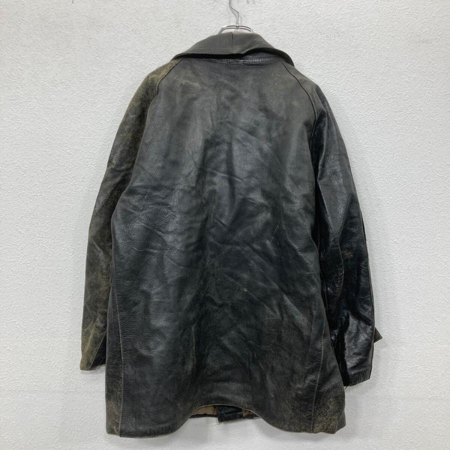 MONGUZZIM MILANO ユーロレザーカーコート ブラック Lサイズ位 40年代