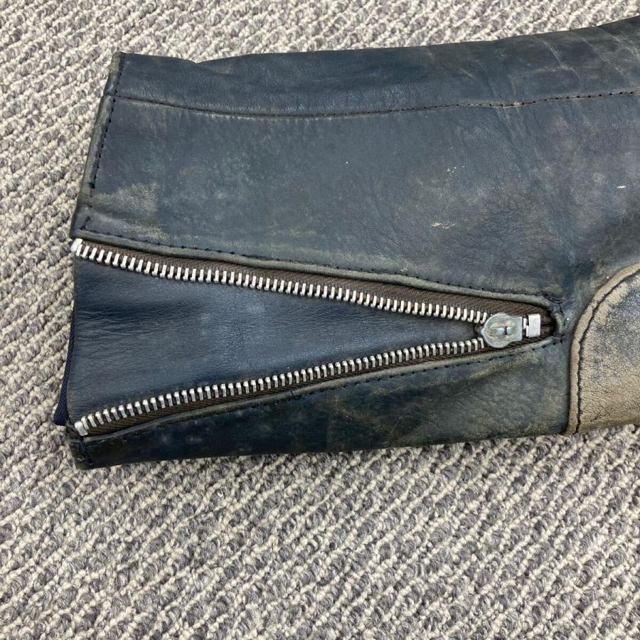 Lewis Leathers ライダースジャケット Lサイズ ネイビー ルイスレザー ファントム 70's 英国製 古着卸 アメリカ仕入 a705-5435の画像