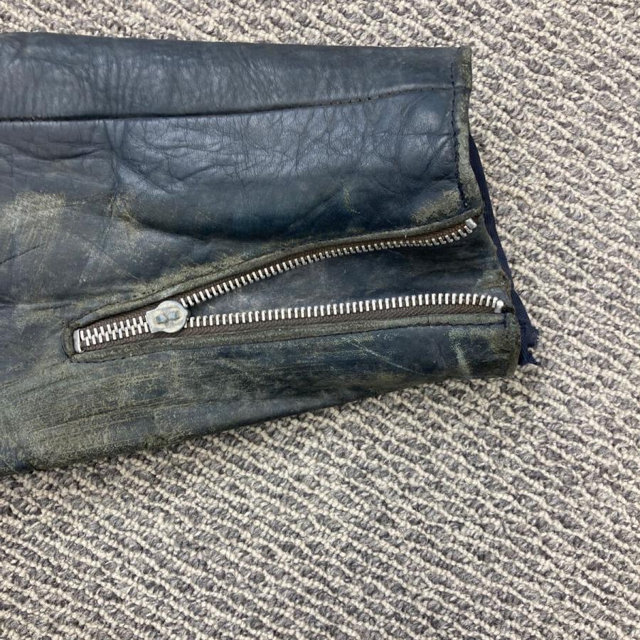 Lewis Leathers ライダースジャケット Lサイズ ネイビー ルイスレザー ファントム 70's 英国製 古着卸 アメリカ仕入 a705-5435の画像