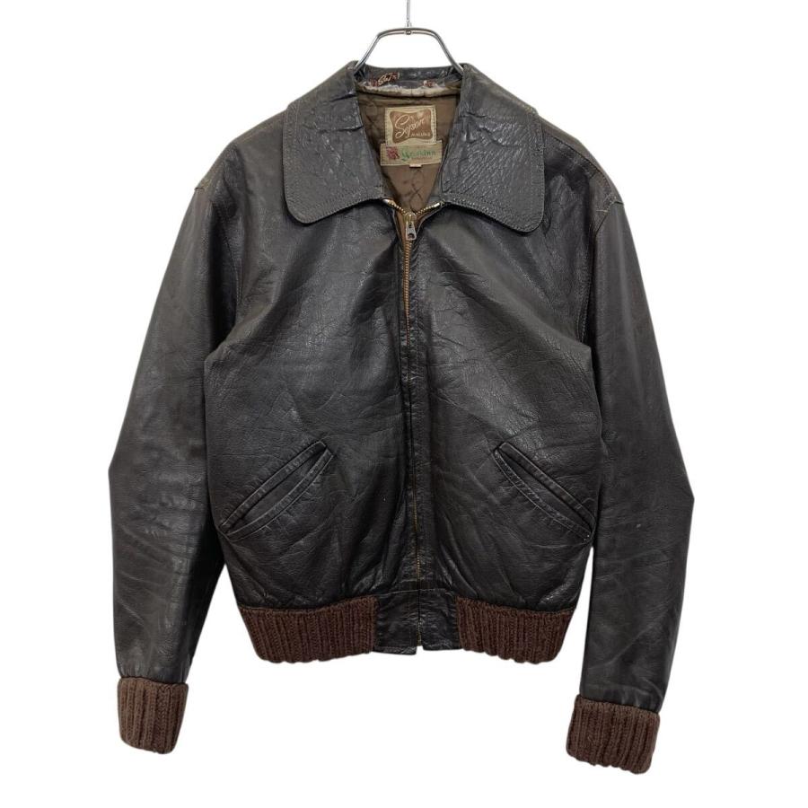 Sejson ユーロ レザージャケット Mサイズ ブラウン 60's 古着卸
