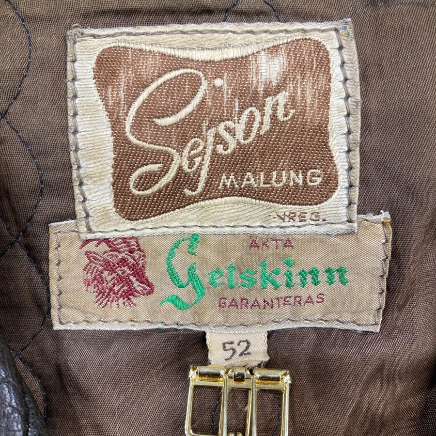 Sejson ユーロ レザージャケット Mサイズ ブラウン 60's 古着卸