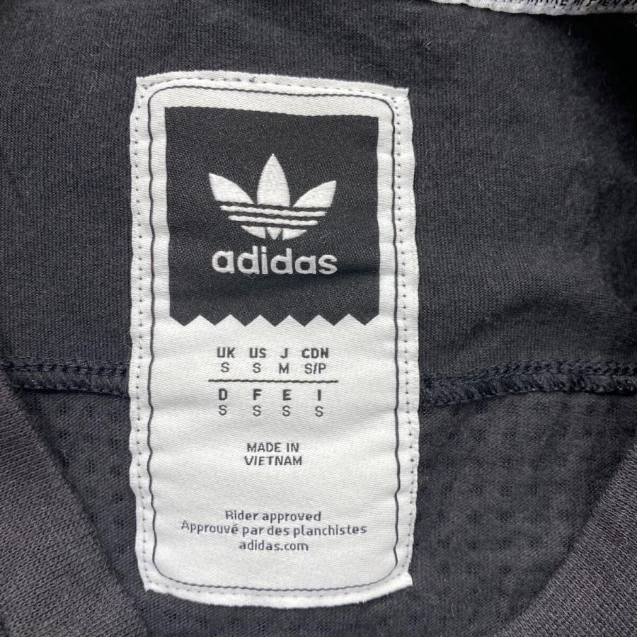 adidas 半袖 プリントTシャツ S ブラック アディダス シースルー 袖