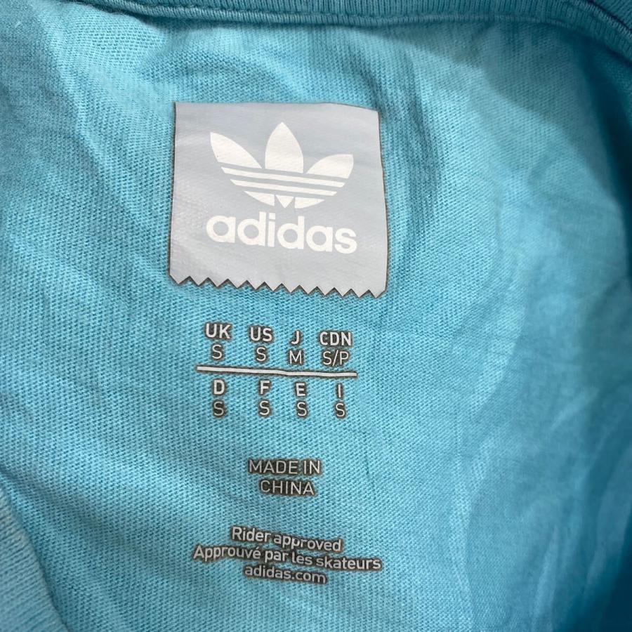 adidas 半袖 プリントTシャツ S ライトブルー アディダス うさぎ 古着