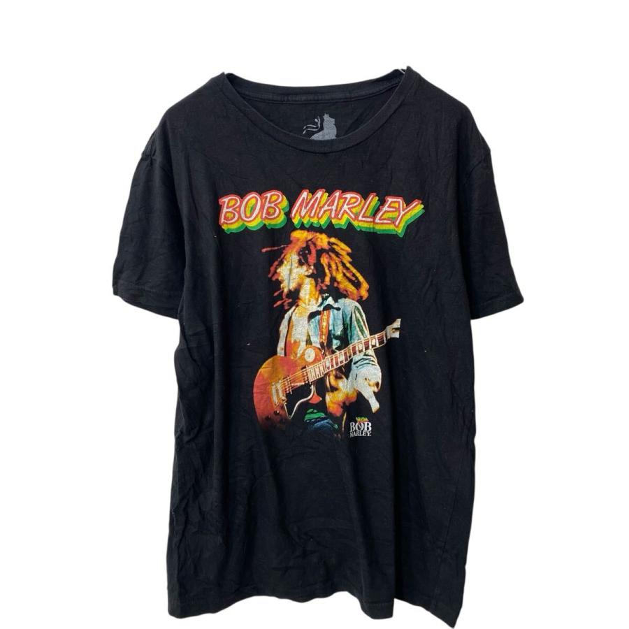 ZION BOB MARLEY 半袖 プリントTシャツ L〜 ブラック ザイオン レゲエ