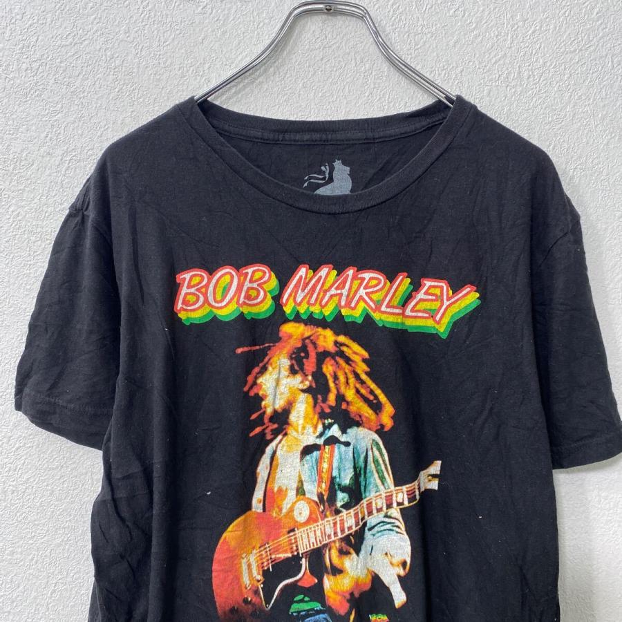 ZION BOB MARLEY 半袖 プリントTシャツ L〜 ブラック ザイオン レゲエ