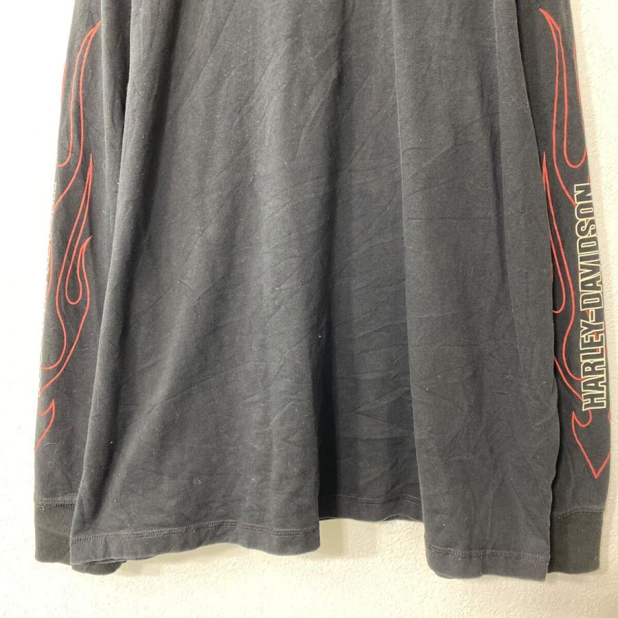 HARLEY-DAVIDSON 長袖 刺繍ロゴTシャツ 2XL ブラック ハーレー
