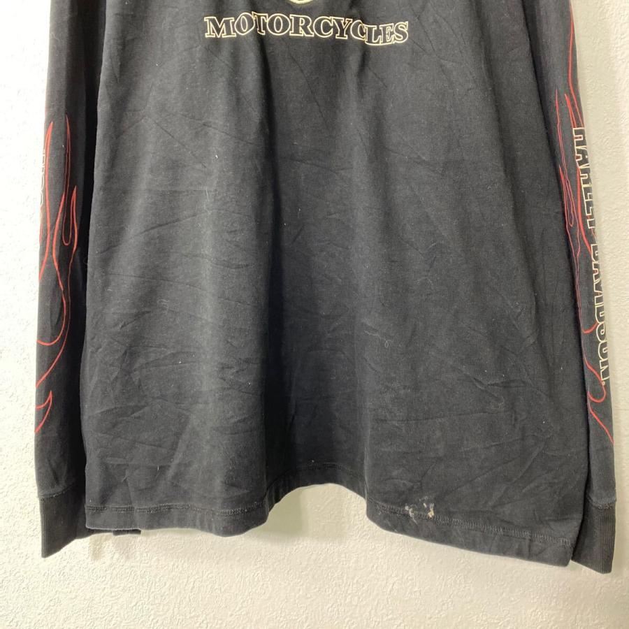 HARLEY-DAVIDSON 長袖 刺繍ロゴTシャツ 2XL ブラック ハーレー