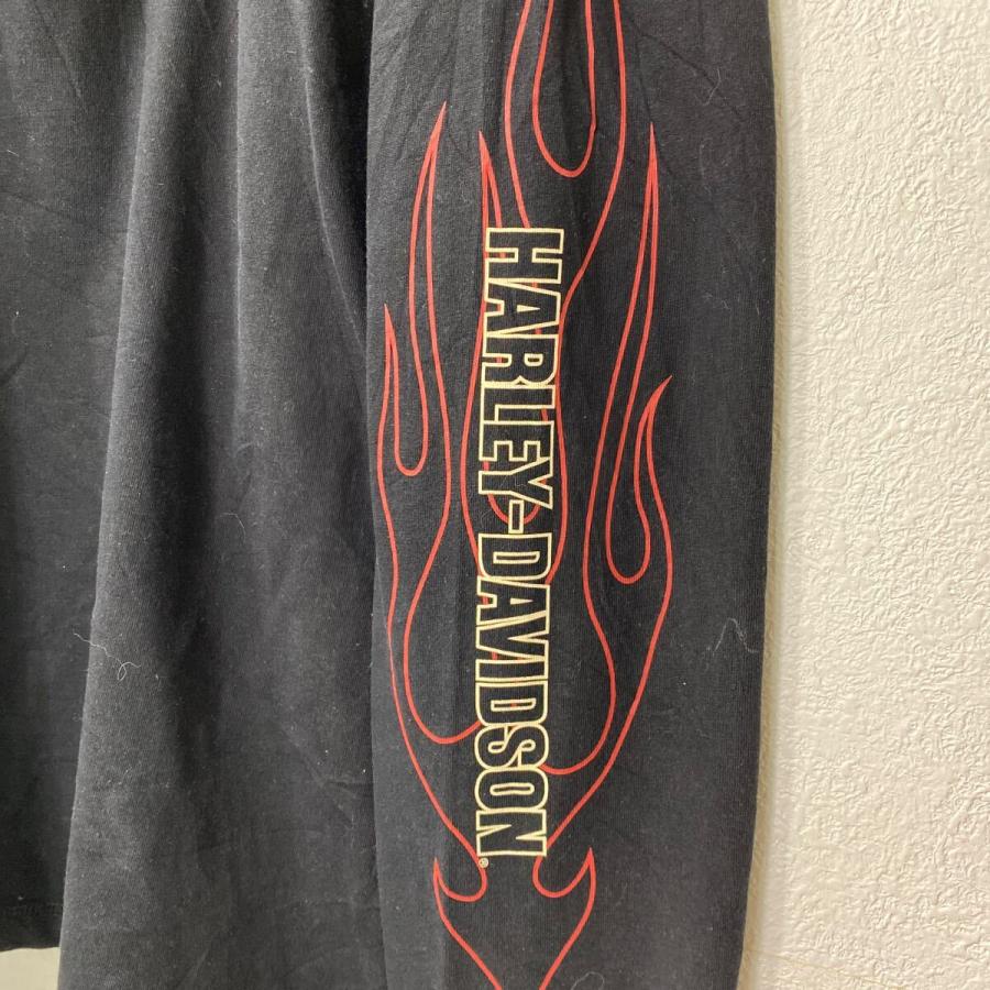 HARLEY-DAVIDSON 長袖 刺繍ロゴTシャツ 2XL ブラック ハーレー