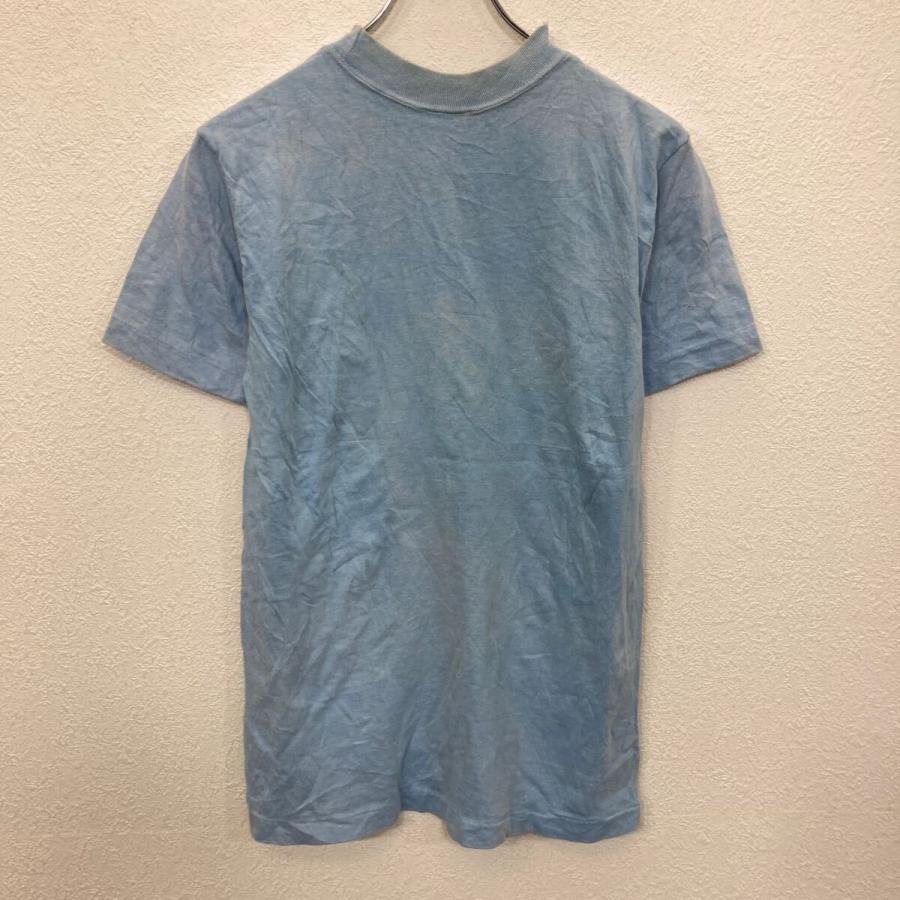 半袖 プリントTシャツ S ライトブルー プルオーバー アメリカ製 70