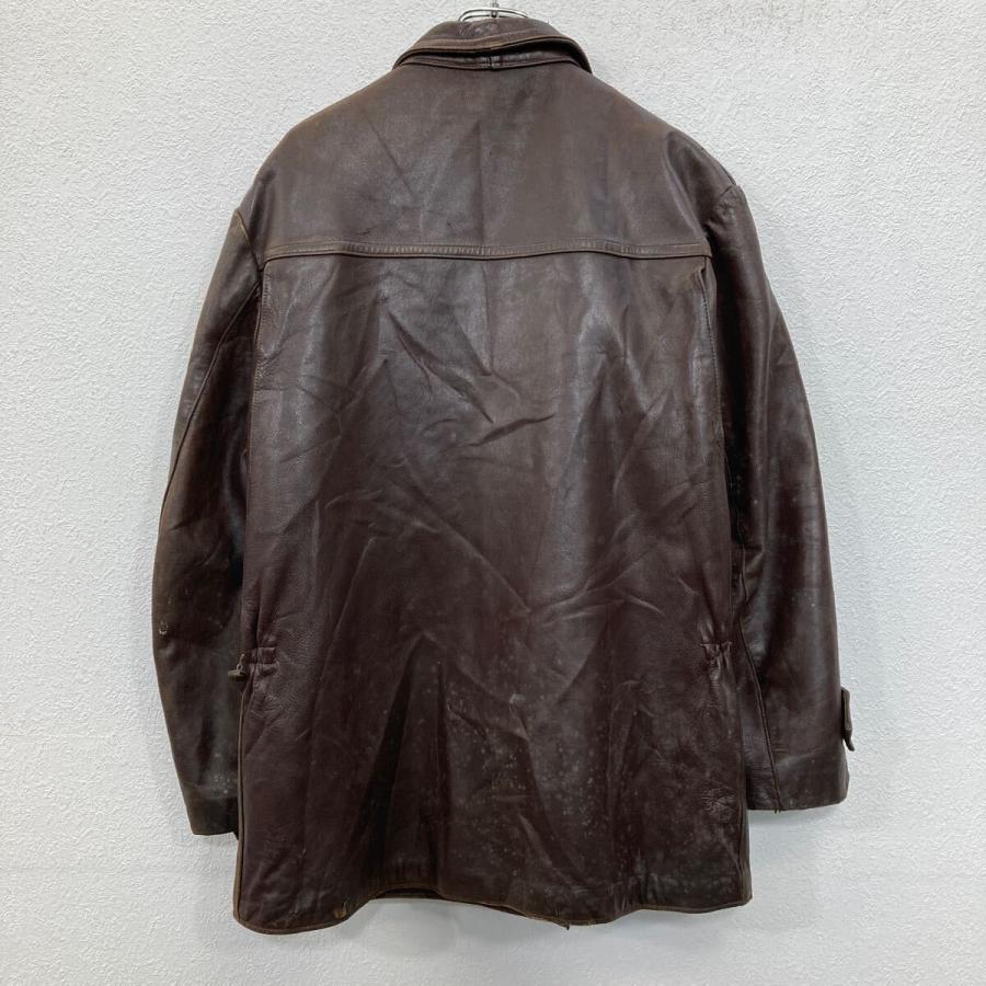 ユーロ レザーカーコート Lサイズ ブラウン 〜50's フランス ECLAIR