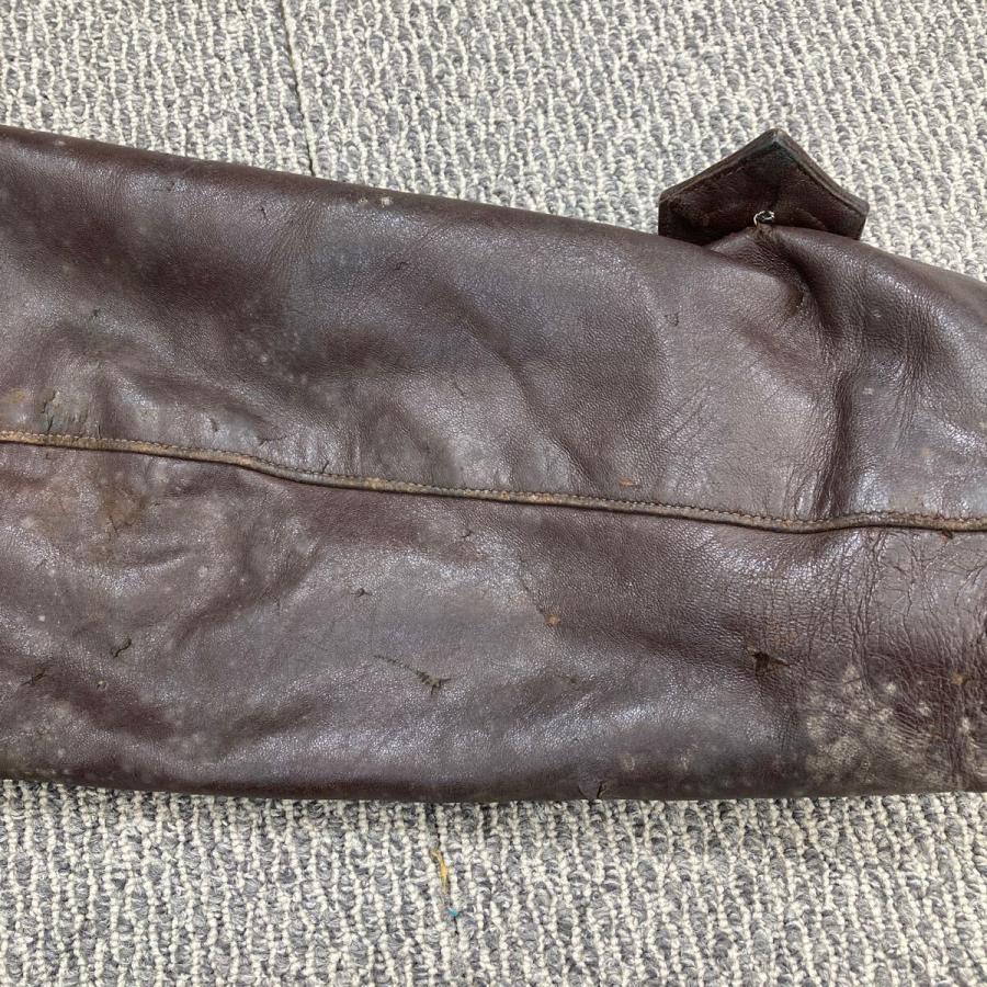 ユーロ レザーカーコート Lサイズ ブラウン 〜50's フランス ECLAIR