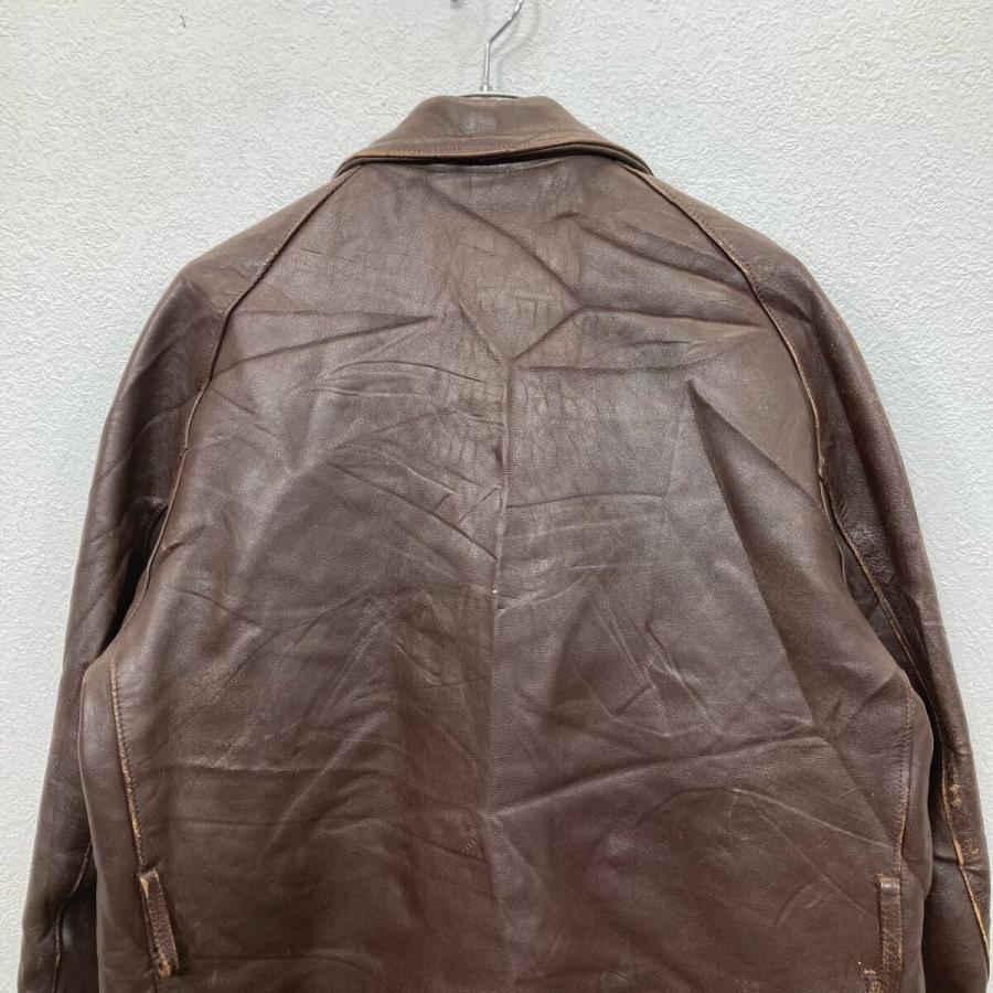 ユーロ レザーカーコート Lサイズ ブラウン 60's〜 ブランケット
