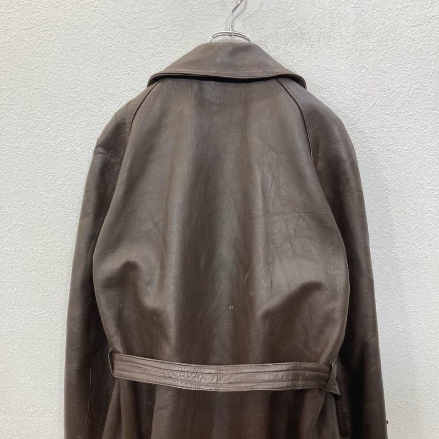 L'IDEAL ユーロ レザーカーコートジャケット Mサイズ ブラウン 50's