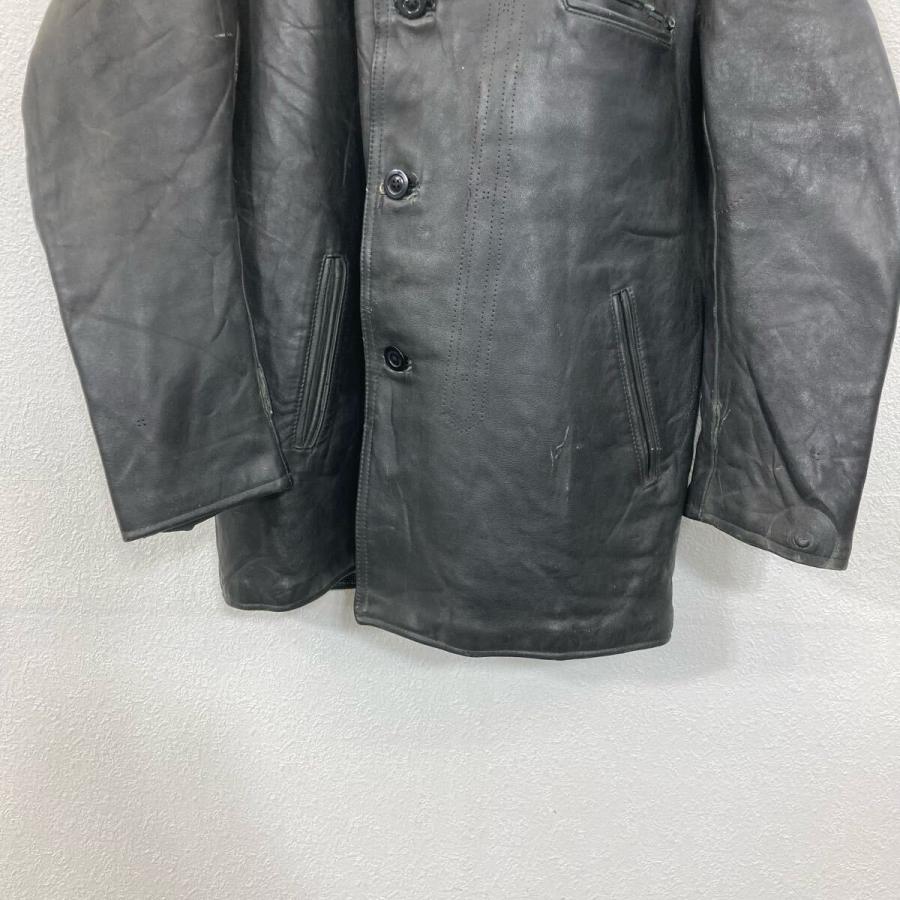 CVF レザージャケット L〜 ブラック ボタン 裏チェック ベンチ