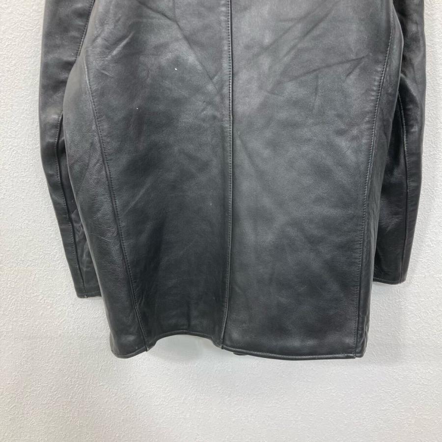 CVF レザージャケット L〜 ブラック ボタン 裏チェック ベンチ