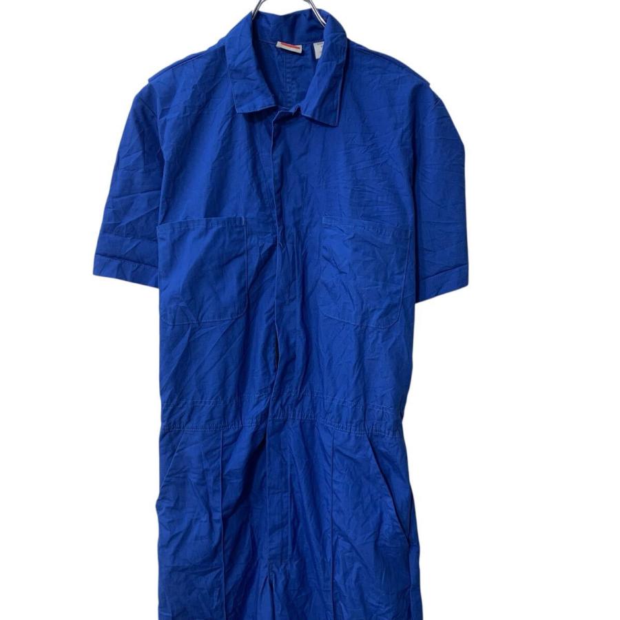 Todd 半袖 つなぎ ML ブルー ジップアップ アメリカ製 オールインワン