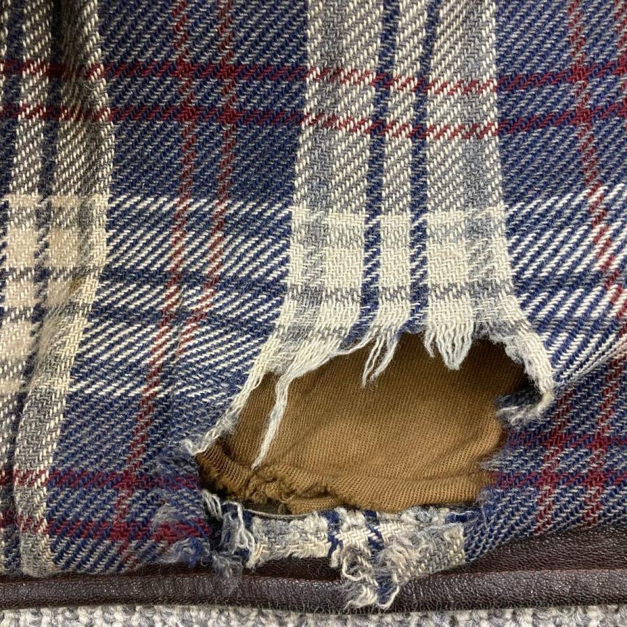 ユーロ レザーカーコートジャケット Lサイズ ブラウン 50's〜 ゴート