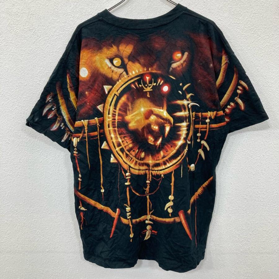 LIQUID BLUE 半袖 アニマル プリントTシャツ XL位 ブラック リキッド