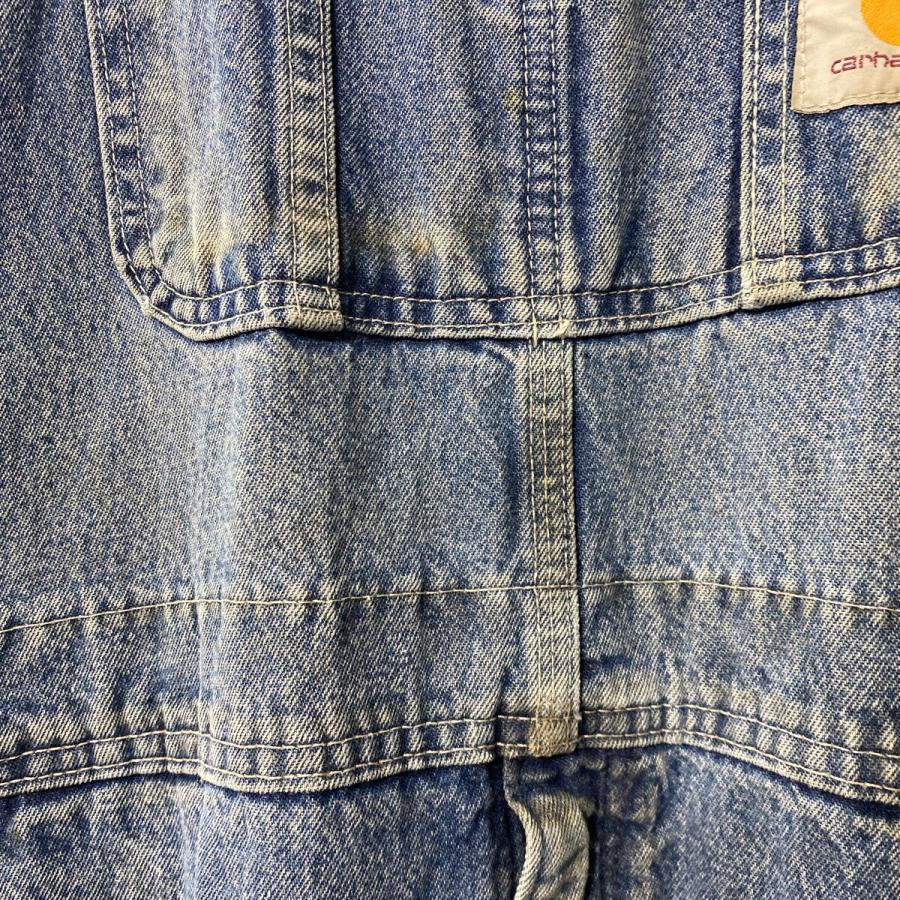 Carhartt デニム オーバーオール W38 ブルー カーハート メキシコ製