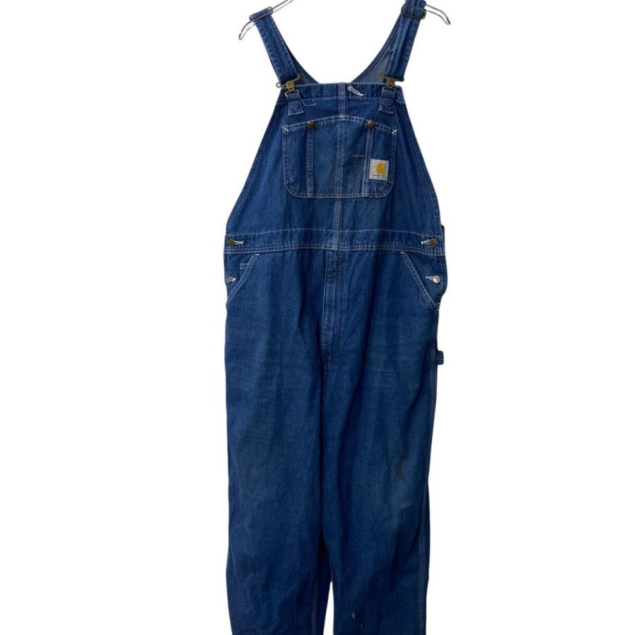 Carhartt デニム オーバーオール W38 ネイビー カーハート メキシコ製