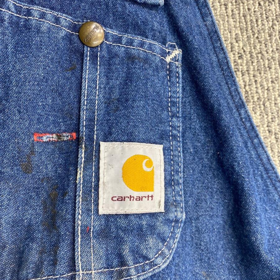 Carhartt カーハートオーバーオール 中綿入り W38 メキシコ製 Carhartt デニム オーバーオール W38 ネイビー カーハート メキシコ製