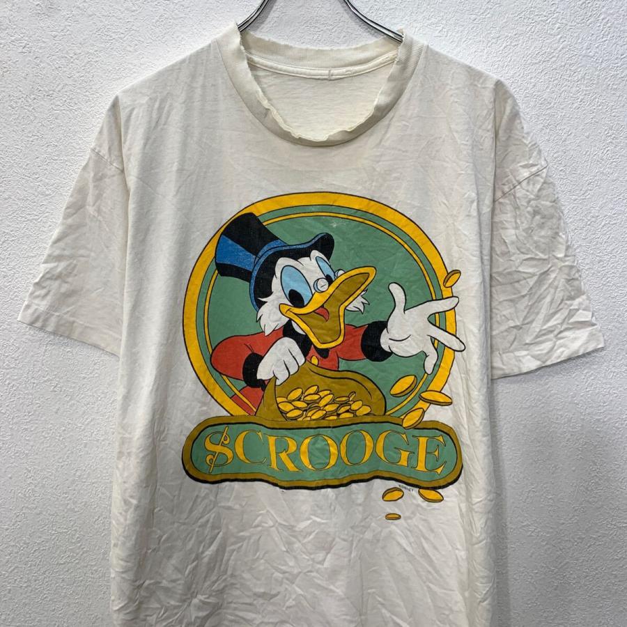 Disney 半袖 キャラクターTシャツ L〜 ホワイト ディズニー プル