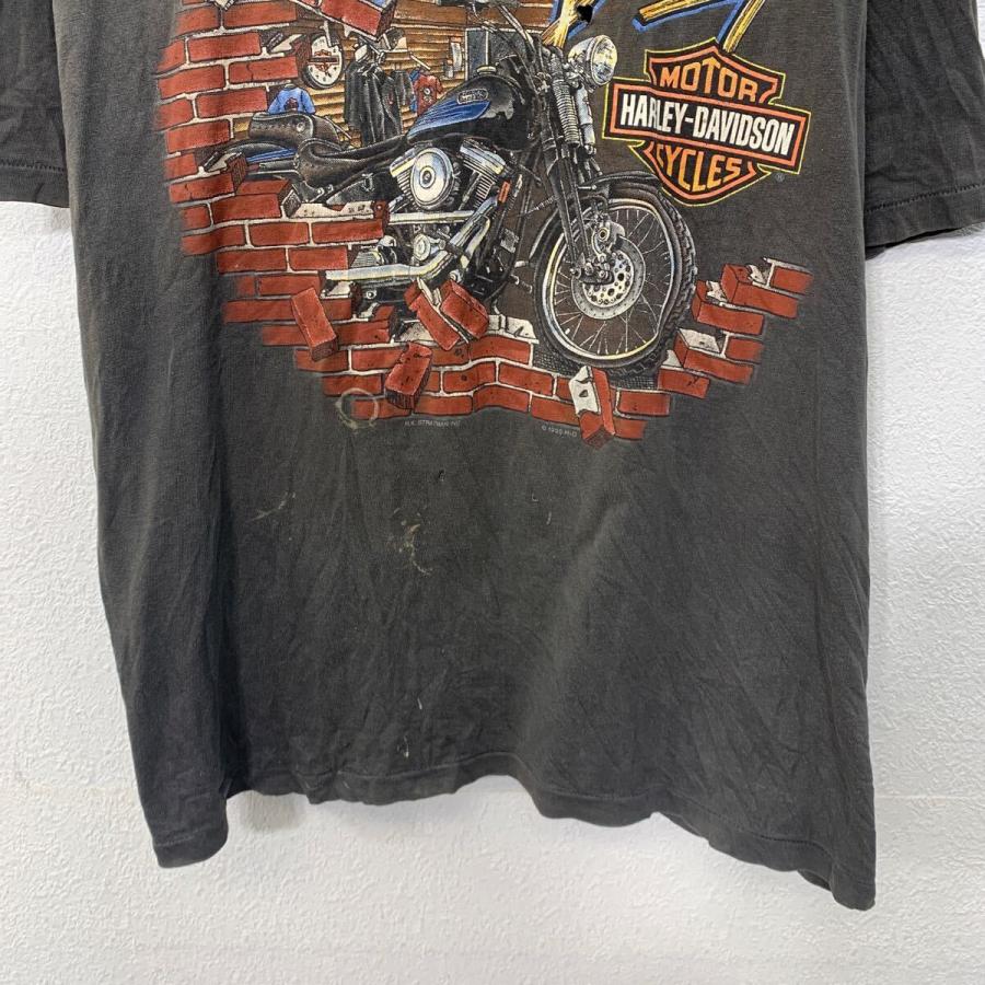 HARLEY DAVIDSON 半袖 プリントTシャツ XL フェードブラック ハーレー