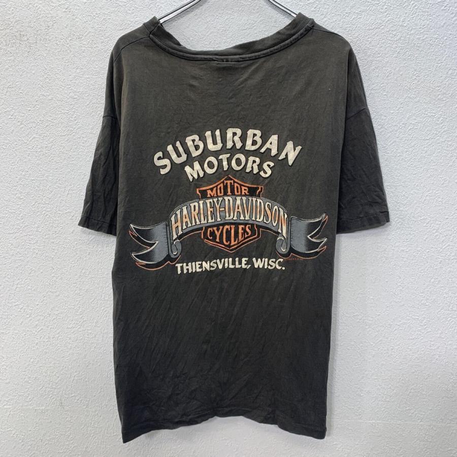 スペシャル文言がヤバイ80sハーレーダビッドソン神フェードTシャツ黒USA製XL HARLEY DAVIDSON 半袖 プリントTシャツ XL フェードブラック ハーレー