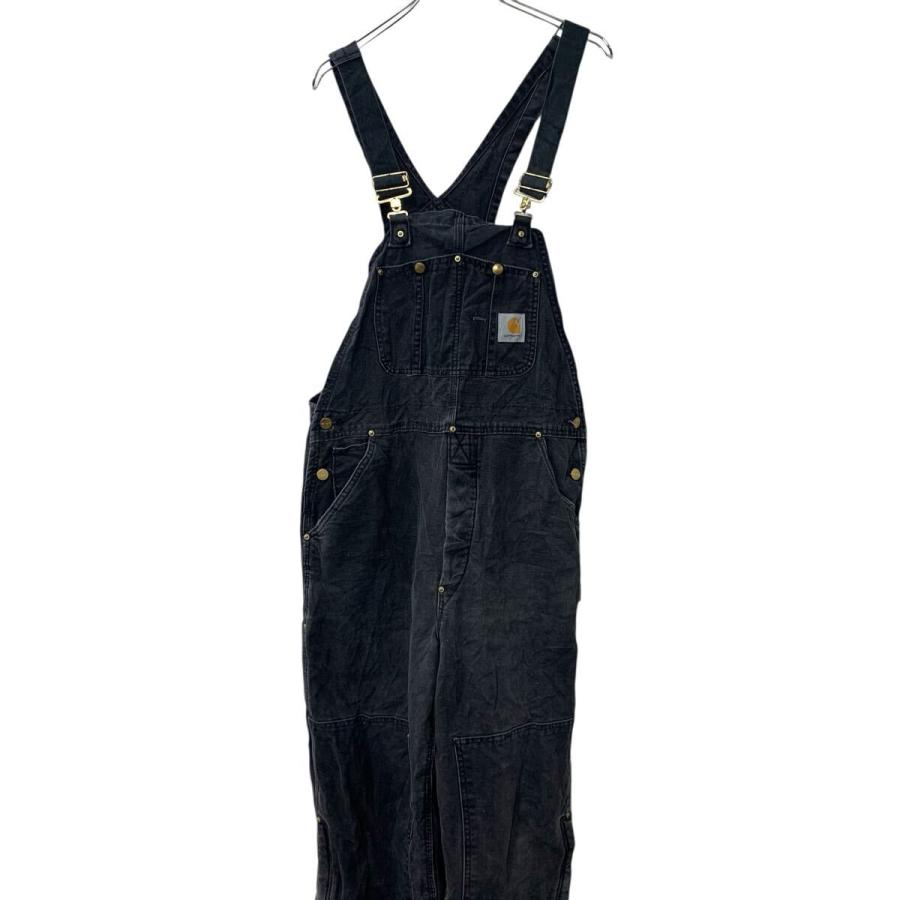 Carhartt オーバーオール W36 ブラック カーハート ボタンフライ