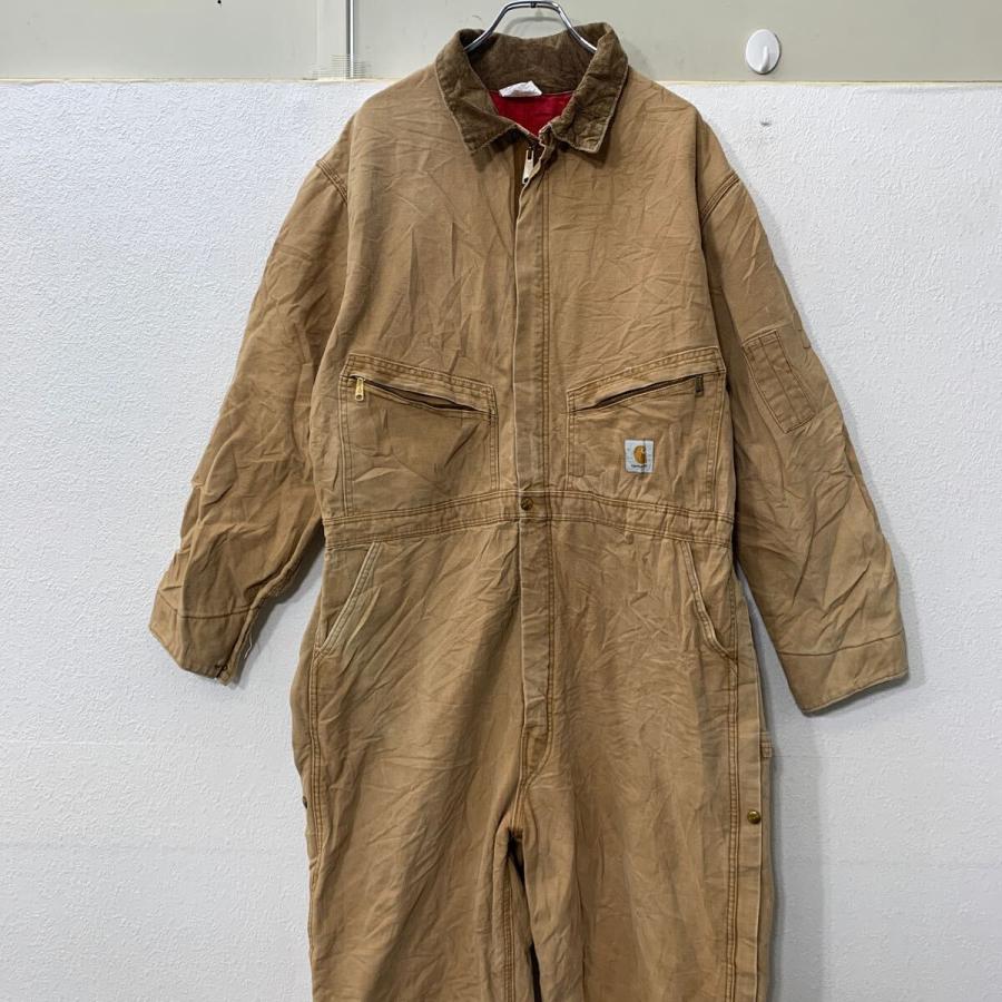 Carhartt 長袖 つなぎ L〜XL ブラウン カーハート ジップアップ ダック