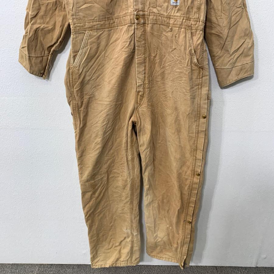 Carhartt 長袖 つなぎ L〜XL ブラウン カーハート ジップアップ ダック