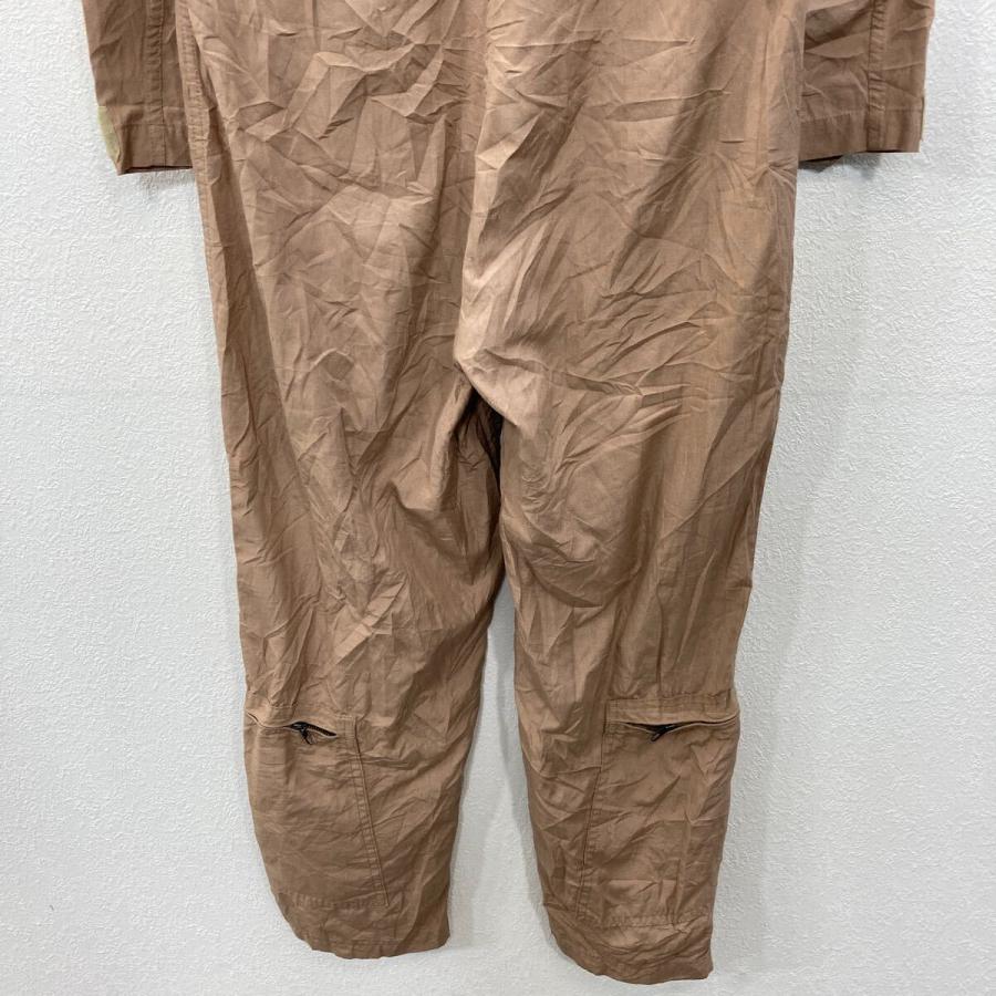 長袖 つなぎ 42R カーキ系 ジップアップ オールインワン マルチ