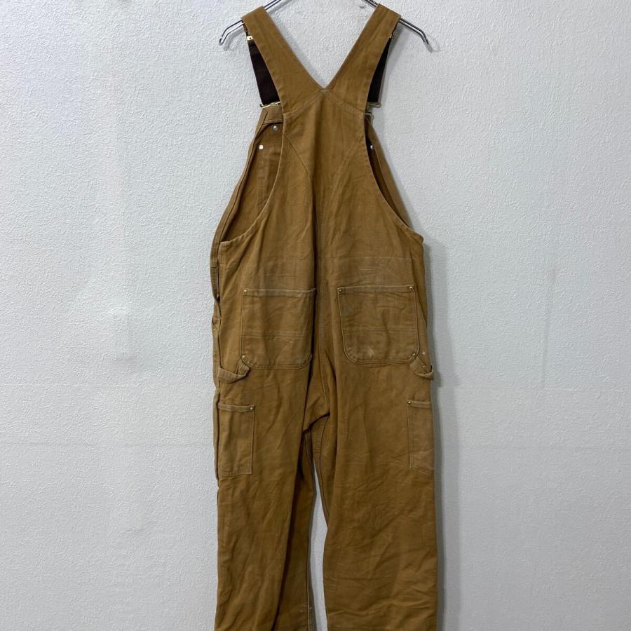 Carhartt 中綿 ダック ダブルニー オーバーオール W38 ブラウン