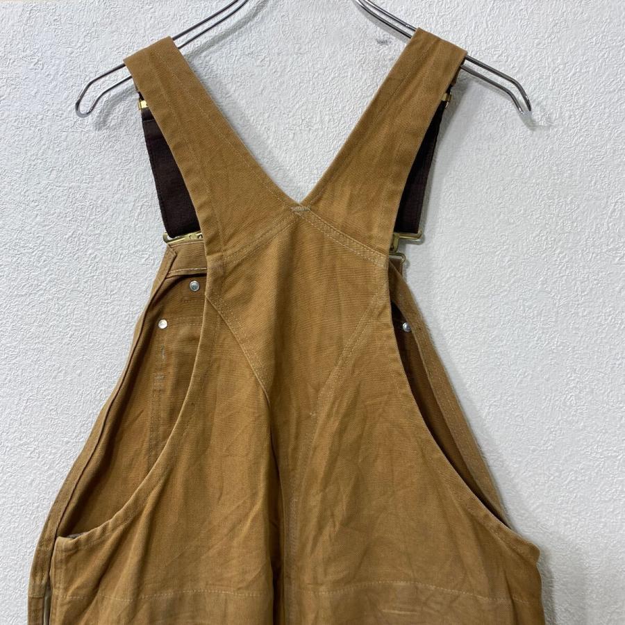 Carhartt 中綿 ダック ダブルニー オーバーオール W38 ブラウン