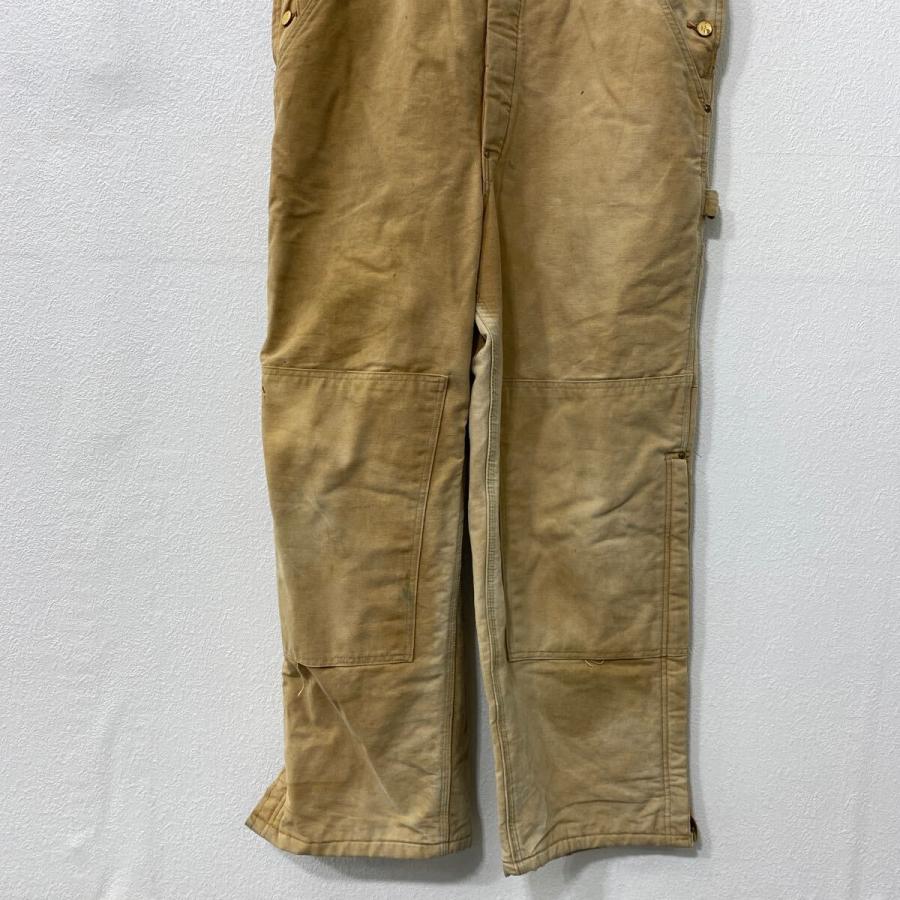 Carhartt 中綿 ダック ダブルニー オーバーオール W42 ブラウン