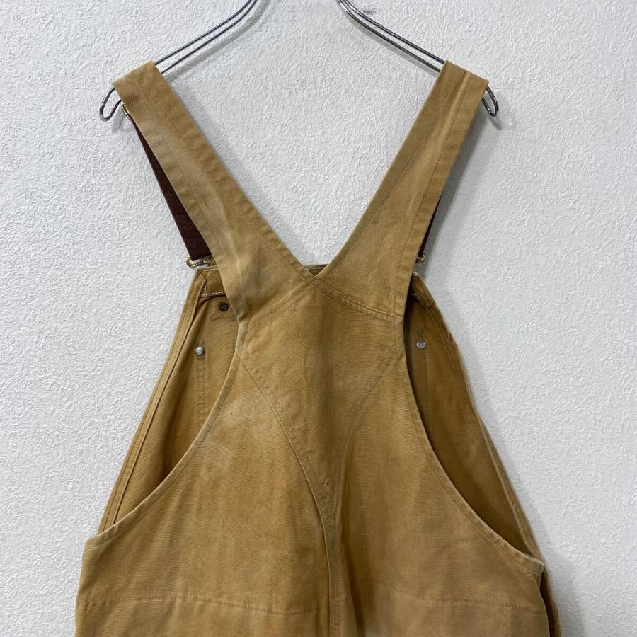 Carhartt 中綿 ダック ダブルニー オーバーオール W42 ブラウン