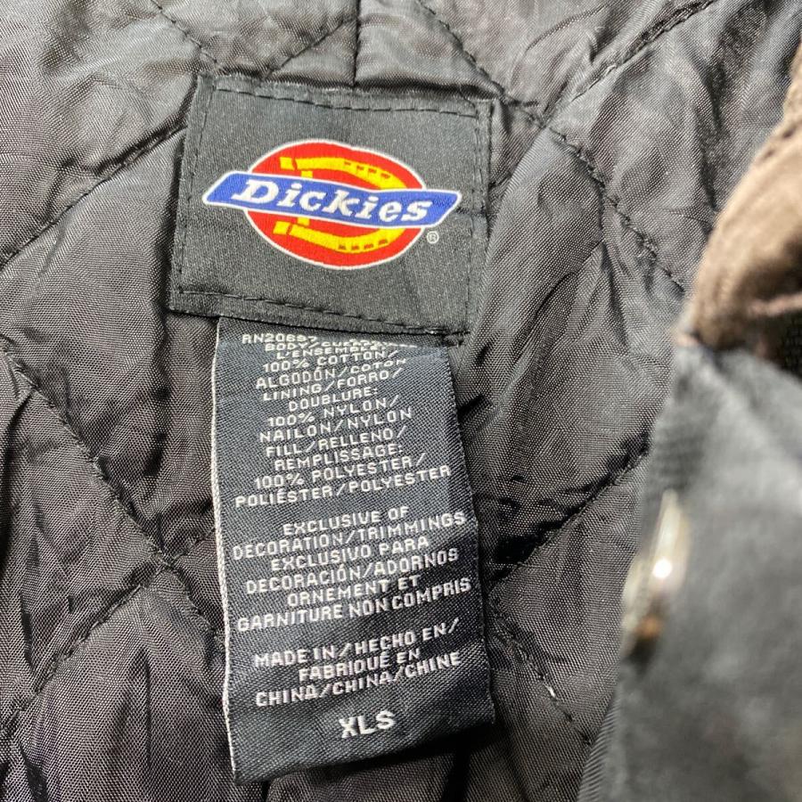 Dickies 中綿 ダック ダブルニー 長袖つなぎ W44 ブラック 