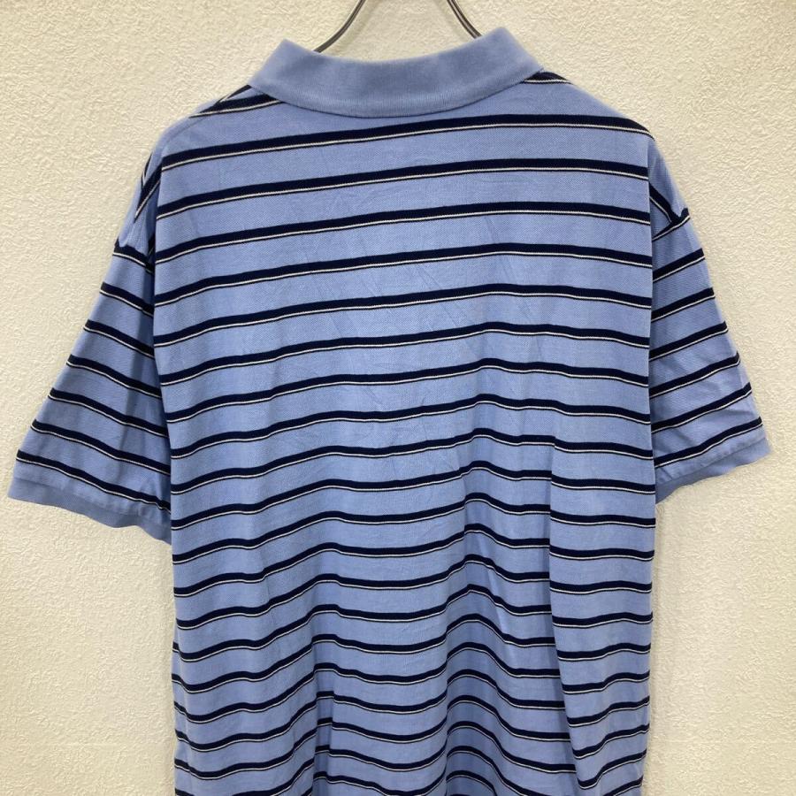 POLO RALPH LAUREN 半袖 ロゴポロシャツ 2XB ブルー×ネイビー×ボーダー