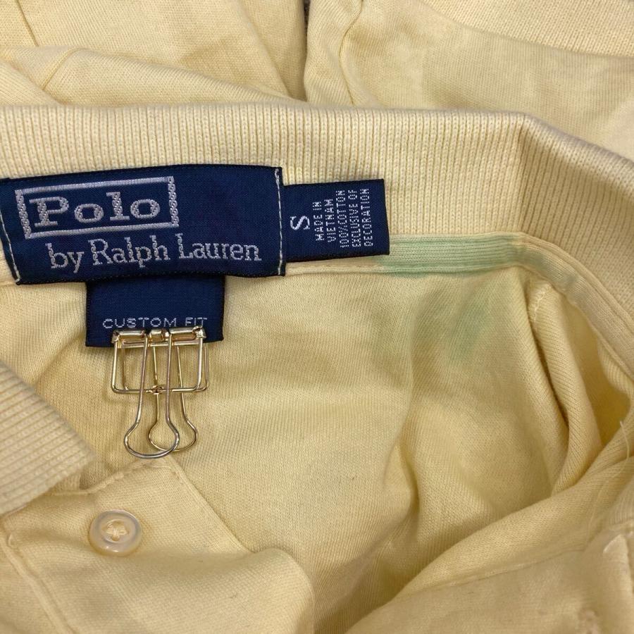 POLO RALPH LAUREN 半袖 ロゴ ポロシャツ S ライトイエロー ポロラルフ 