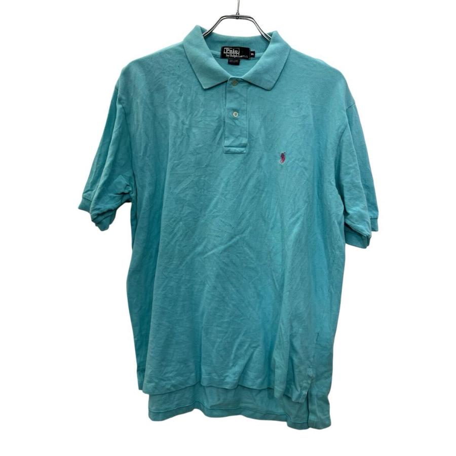 Polo Ralph Lauren 半袖 ポロシャツ XL 水色 ポロラルフローレン 鹿子