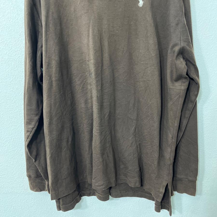 POLO RALPH LAUREN 長袖 ポロシャツ 2XL ブラウン ポロ ラルフローレン
