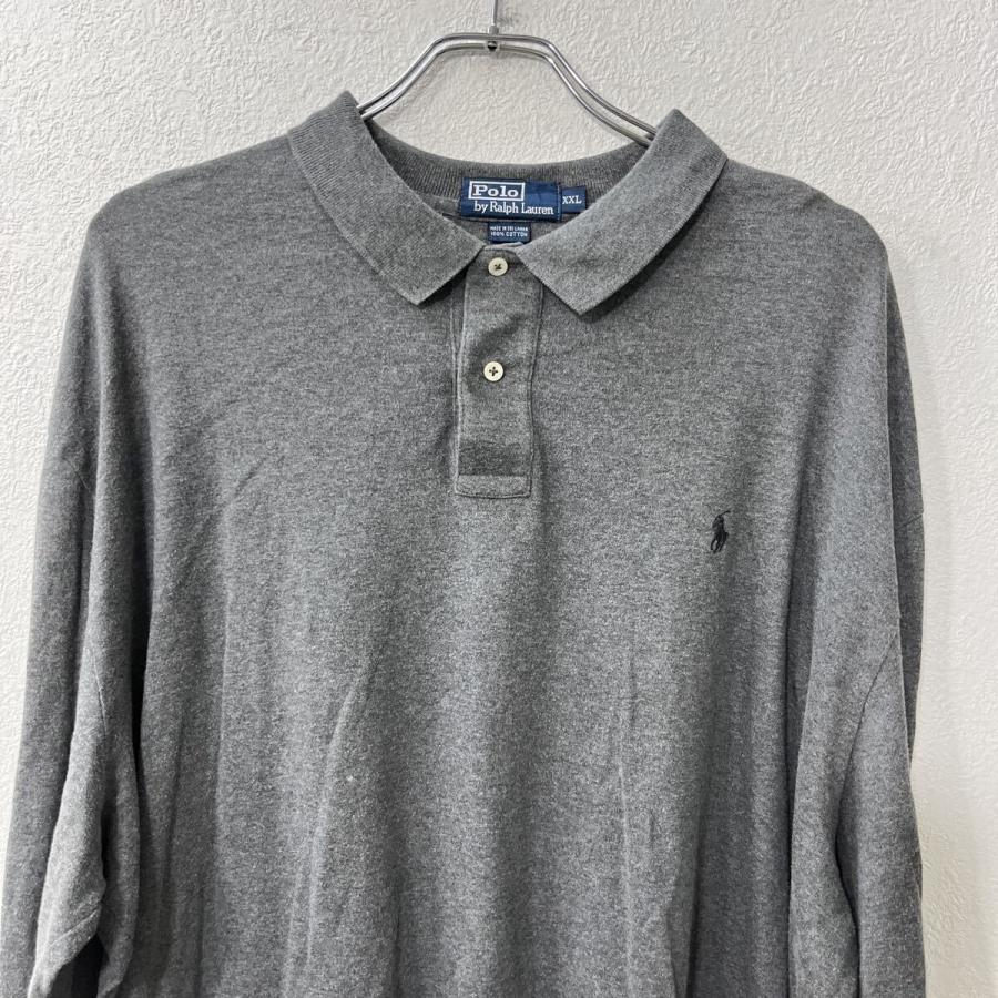 POLO RALPH LAUREN 長袖 ポロシャツ XXL グレー ポロ ラルフローレン