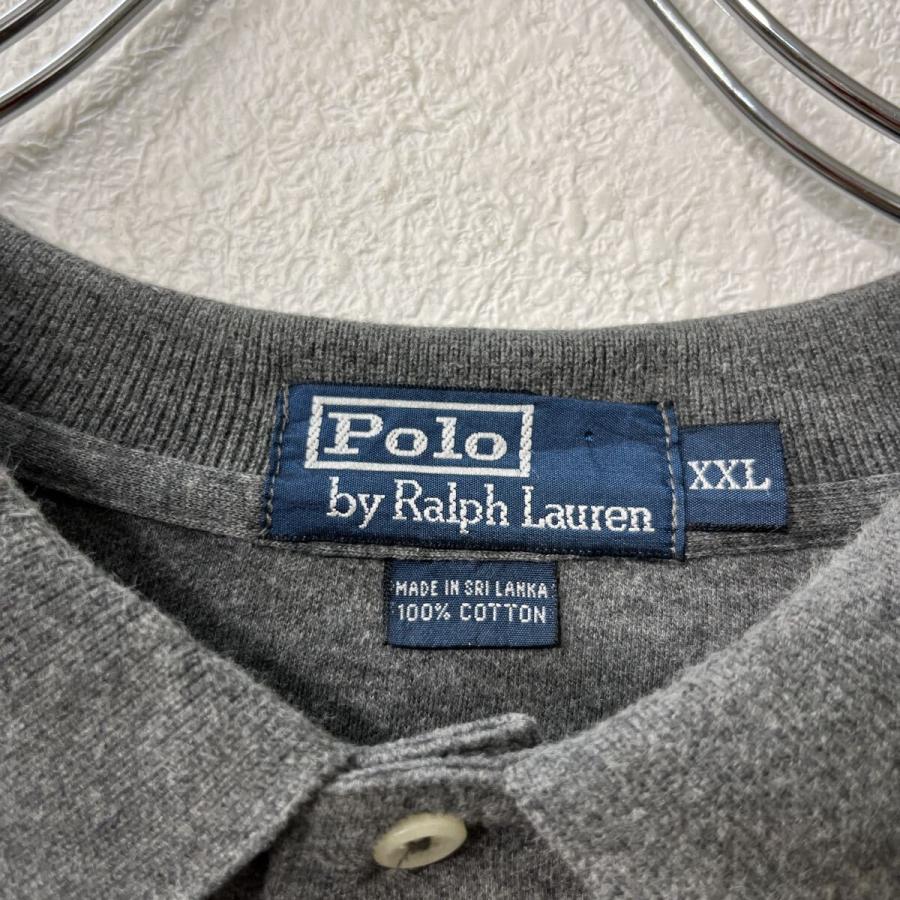POLO RALPH LAUREN 長袖 ポロシャツ XXL グレー ポロ ラルフローレン