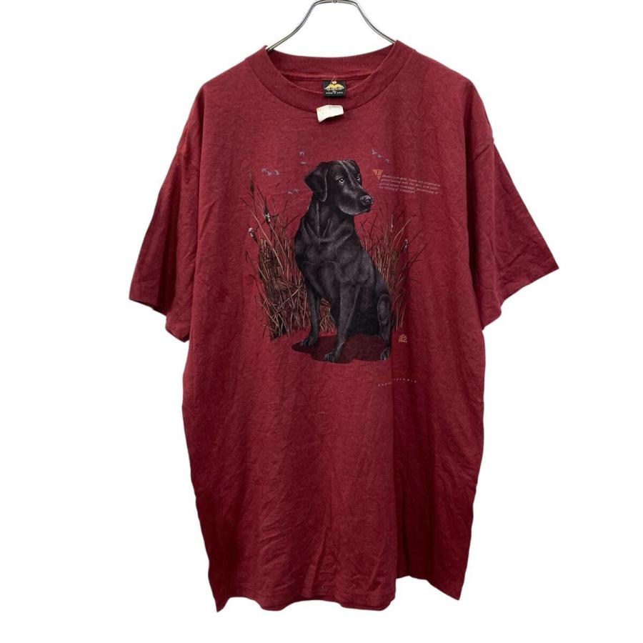 H.L.MILLER 半袖 プリントTシャツ XL レッド 90s 90年代 USA製