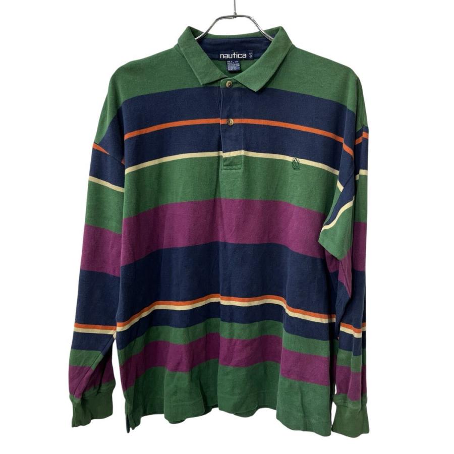 ★新品 未使用 タグ付き★ 『ターンベリー』長袖 ポロシャツ ボーダー Lサイズ nautica 長袖 ボーダー ポロシャツ L グリーン ノーティカ 古着卸