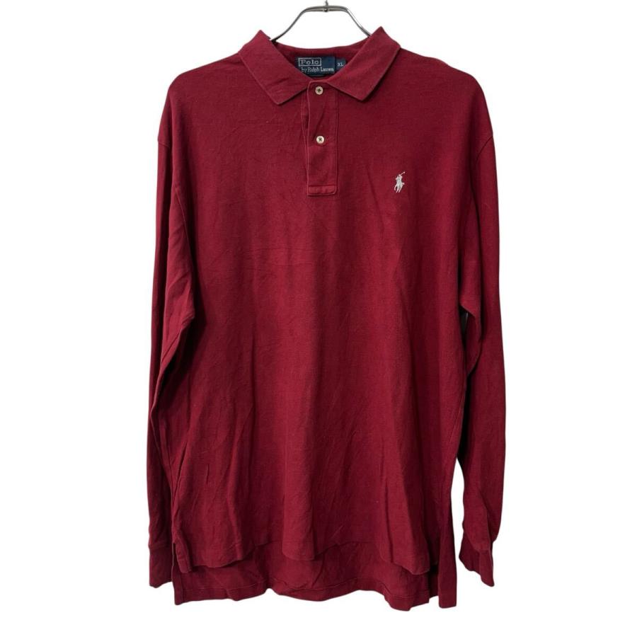 POLO RALPH LAUREN 長袖 ポロシャツ XL ワインレッド ポロ ラルフ