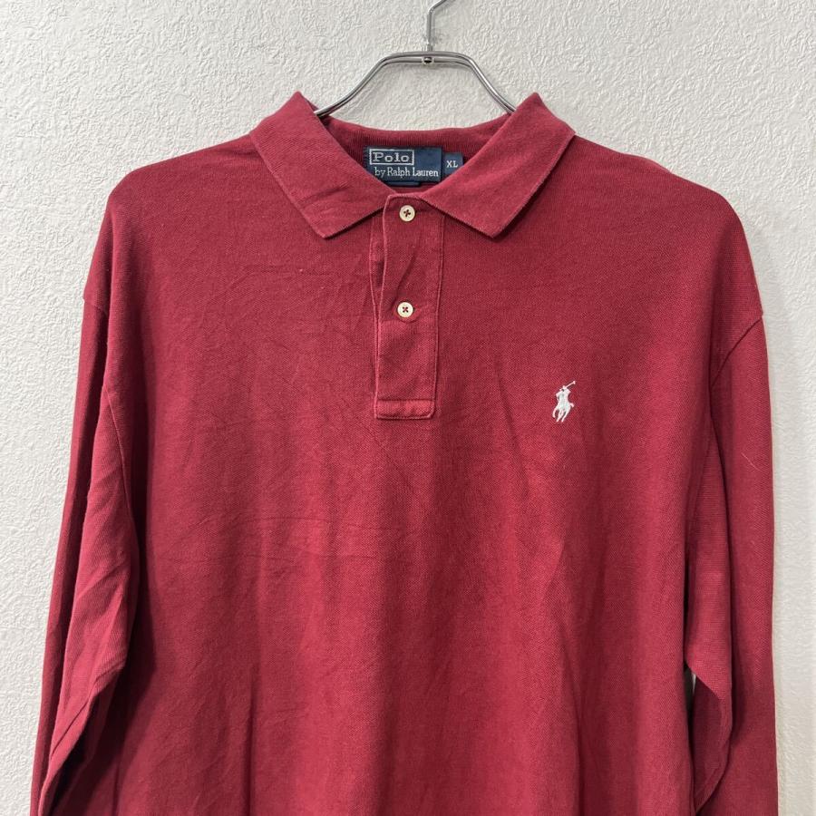 POLO RALPH LAUREN 長袖 ポロシャツ XL ワインレッド ポロ ラルフ