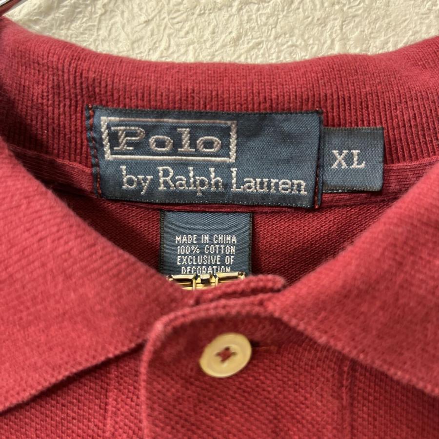POLO RALPH LAUREN 長袖 ポロシャツ XL ワインレッド ポロ ラルフ