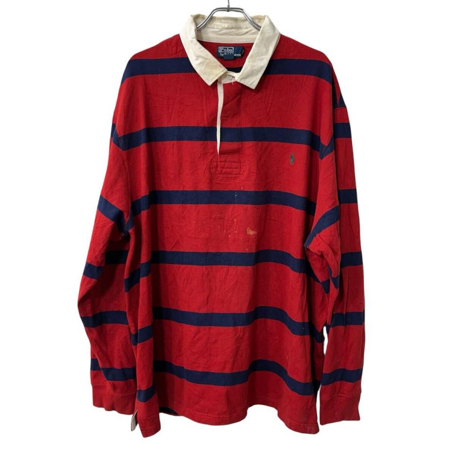 POLO RALPH LAUREN 長袖 ラガーシャツ 4XL レッド ポロ ラルフローレン